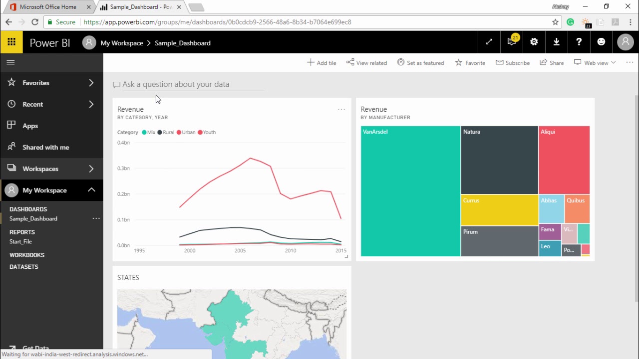 Power BI - Dashboard settings