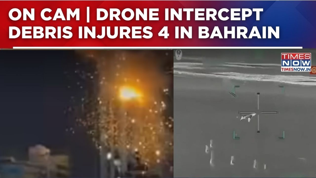 Iran‑US‑Israel War: Drone Intercept Debris Injures 4 In Bahrain, Homes Damaged | Dramatic Visuals