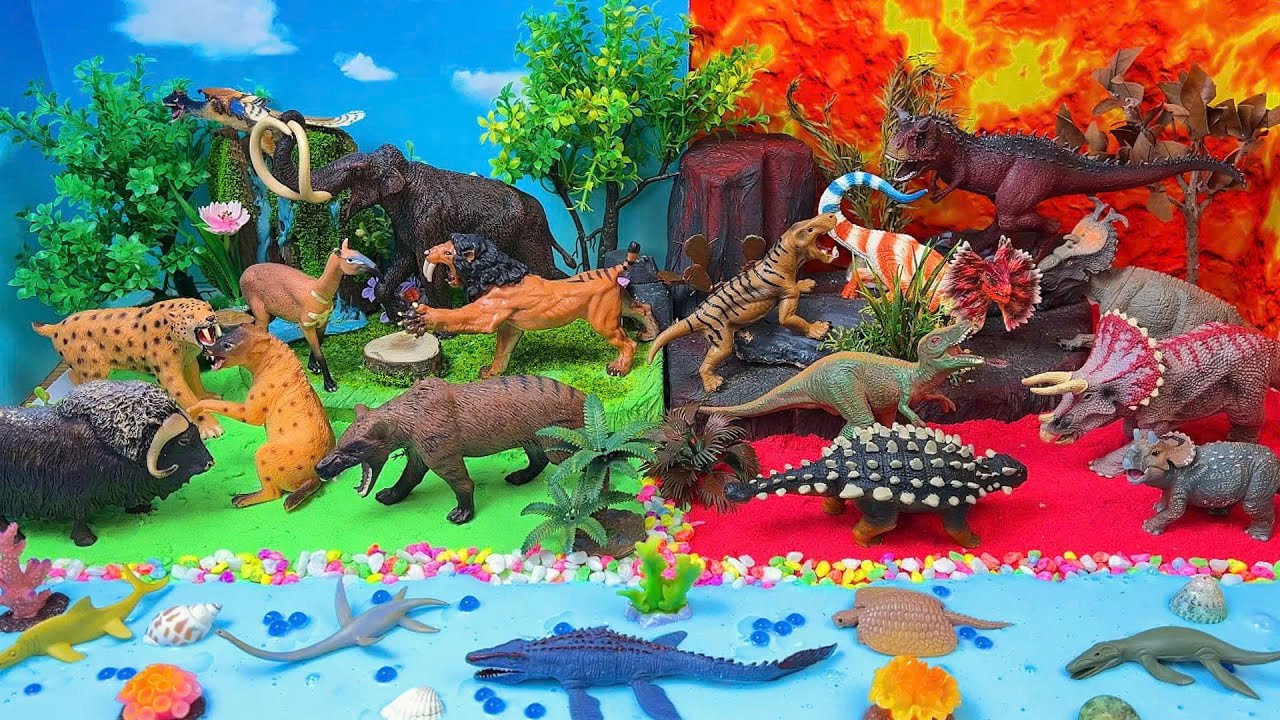 Удивительный мир динозавров: земля, огонь и океан! 🦕❄️🌋
