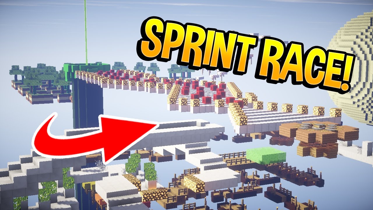 CRAZIEST SPRINT RACE! (Minecraft Degious Jump)