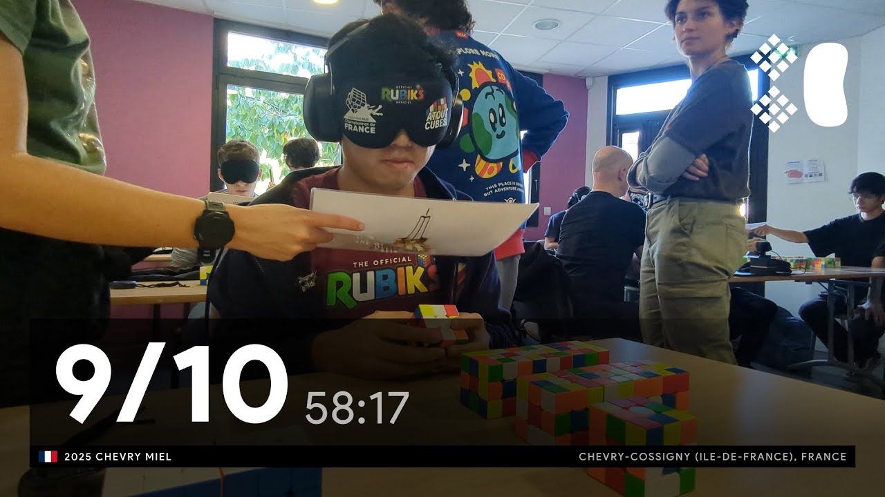3x3 Multi-BLD - 9/10 (58:17) | 2025 Chevry Miel