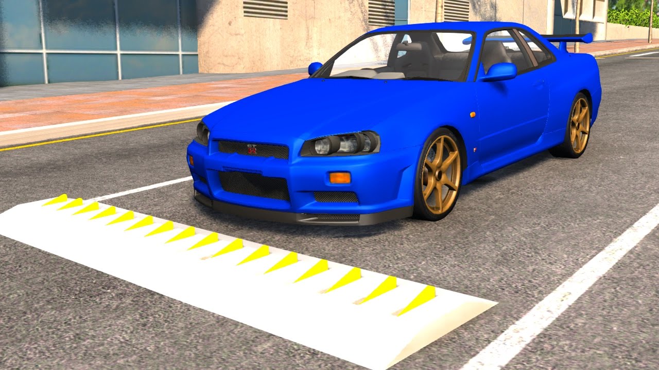 Spike Strip High Speed Testing #14  - BeamNG DRIVE