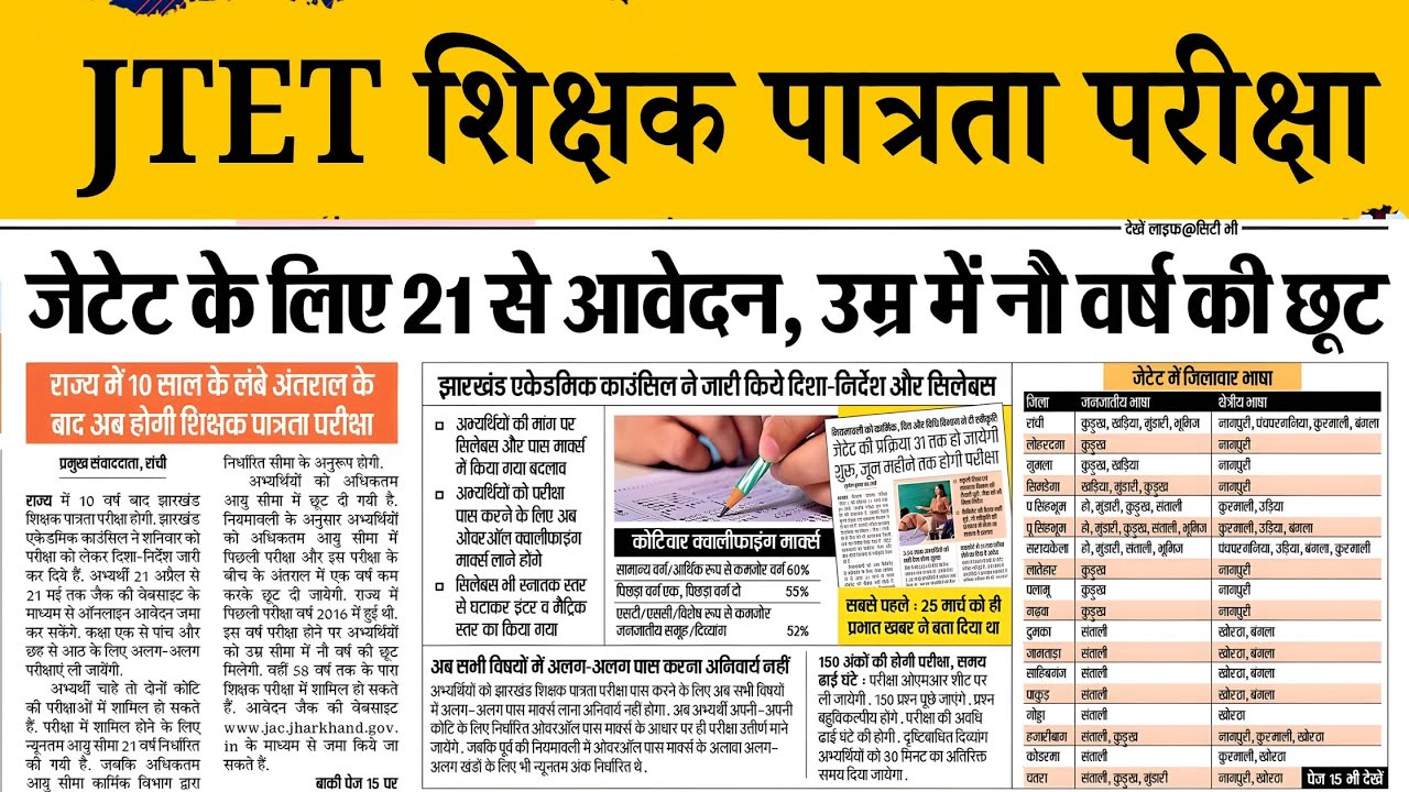 JTET 2026 Age Limit & Qualification 🔥 New Notice Out | Full Details