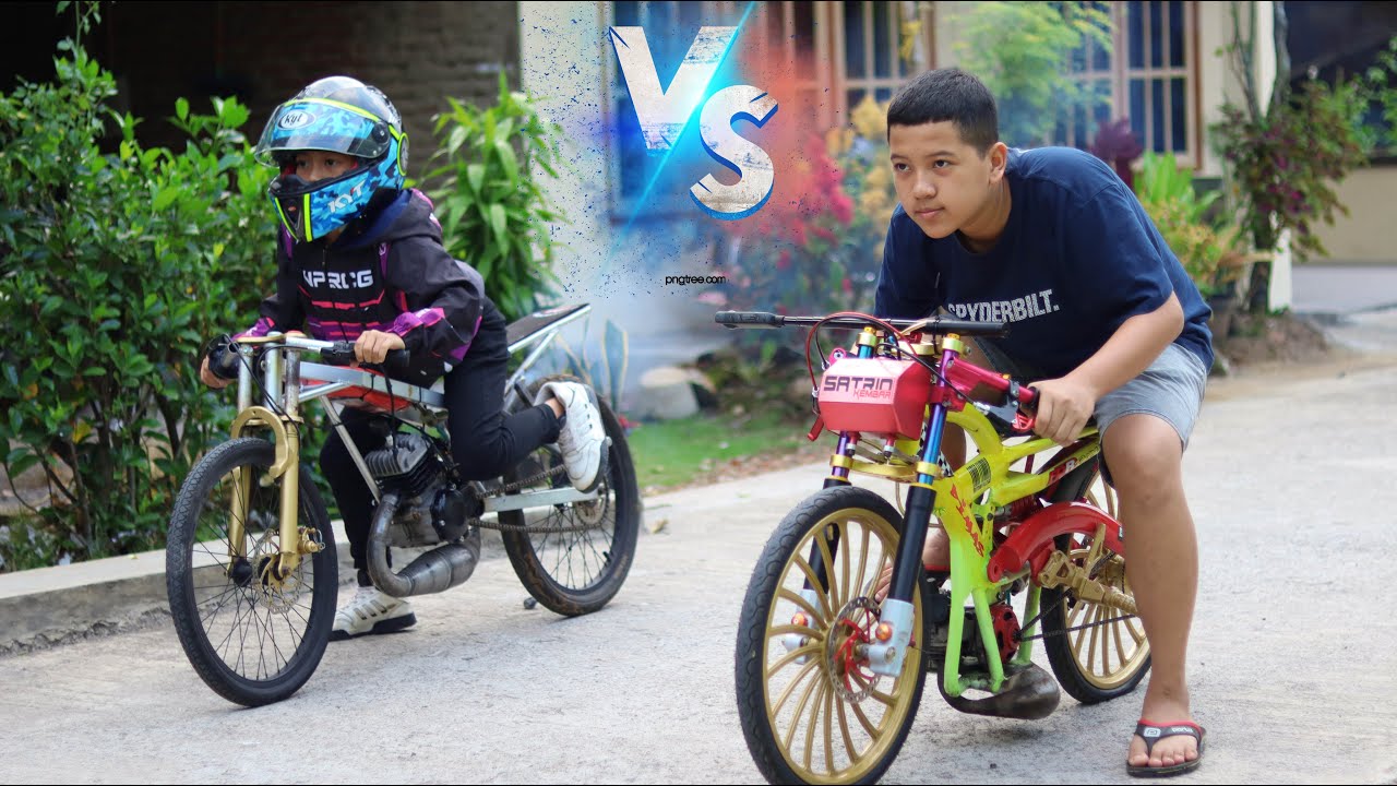 DIMAS COBAIN DUA SEPEDA DRAG NYA!!