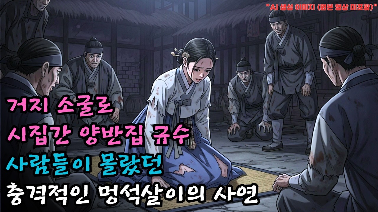 거지 소굴로 시집간 양반집 규수, 매일 밤 벌어지는 '생지옥' 같은 수모! 그녀가 멍석에 말려야 했던 충격적인 이유 | 야담 · 설화 | 오디오북