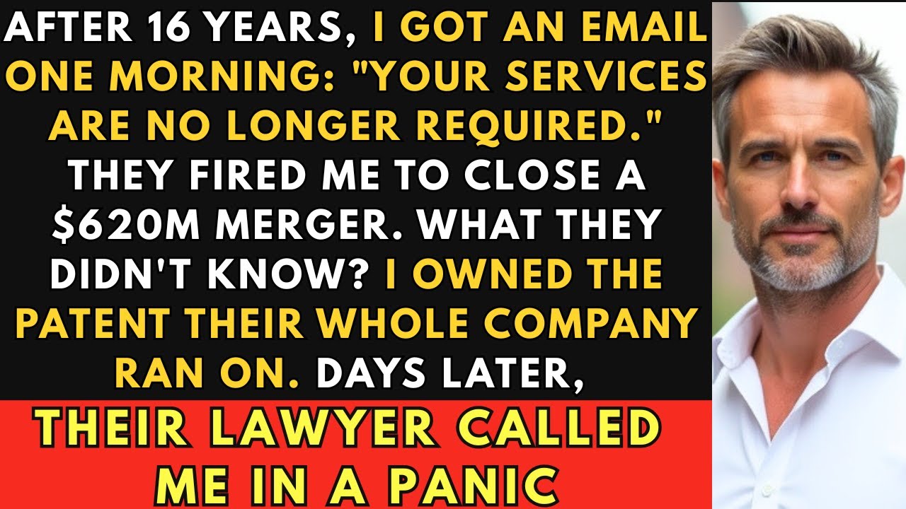 After 16 Years, They Fired Me by Email; My $18K Patent Just Killed Their $620M Merger
