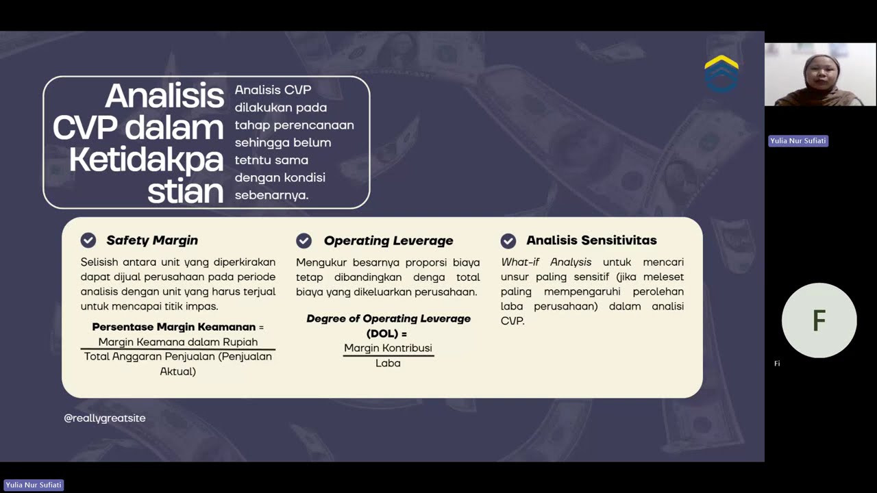 Presentasi Analisis Cost Volume Profit - Akuntansi Biaya