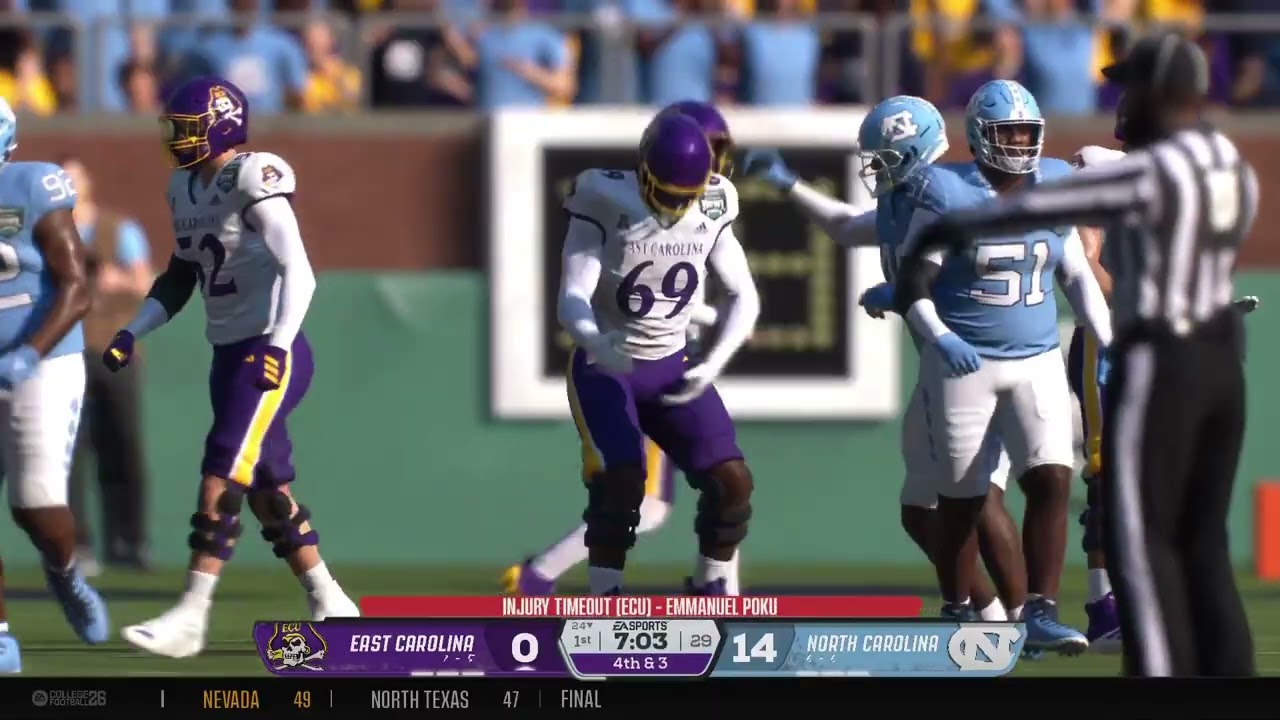 CFB 26 UNC Online Dynasty Fenway Bowl vs. ECU