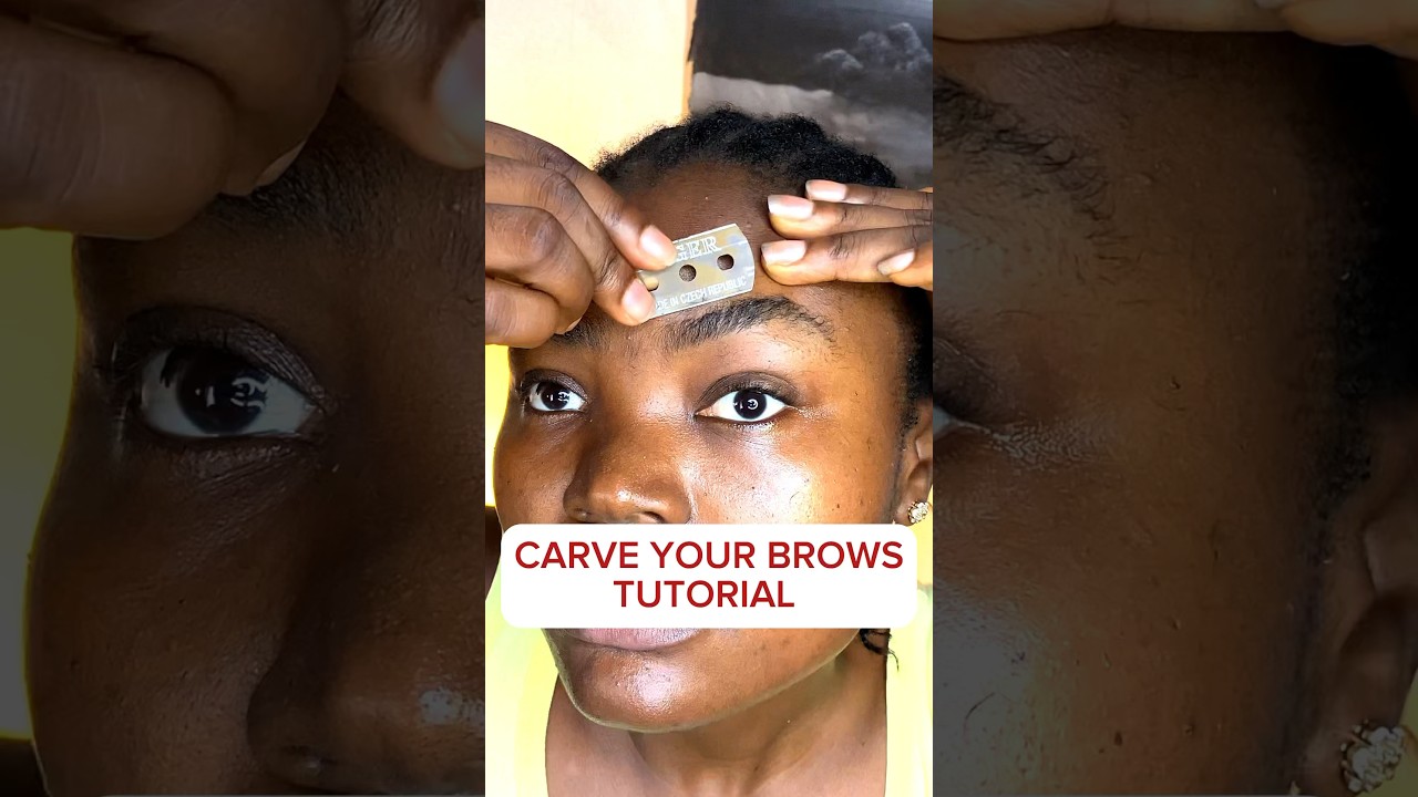 How To Carve Your Brows DIY #shortsviral #shorts #youtubemadeforyou #eyebrows #shortsvideo