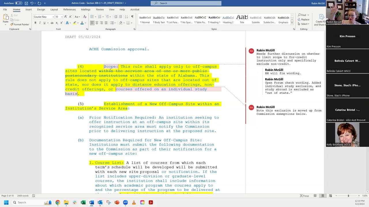 Administrative Procedures Open Forum – Off-Campus Sites, Part 2 (Recorded on 5/03/2024)