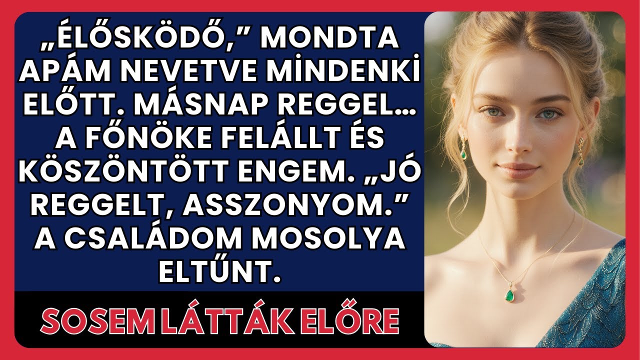 Családi vacsorán élősködőnek hívtak — aztán apám főnöke asszonynak szólított