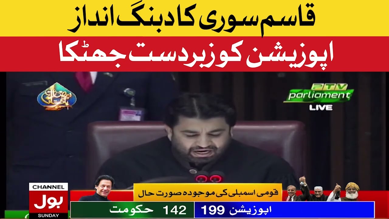 Speaker Qasim Suri Final Decision Against No Confidence Motion | Breaking News