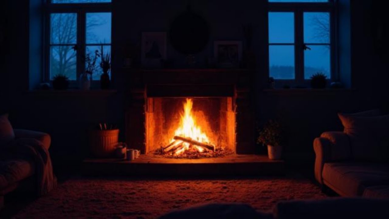 LIVE Cortisol Level Detox | 741Hz 432Hz 528Hz | Fireplace Night for Calm & Deep Rest