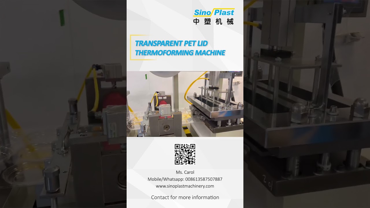 Sinoplast | PET Lid Thermoforming Machine#lidmakingmachine
