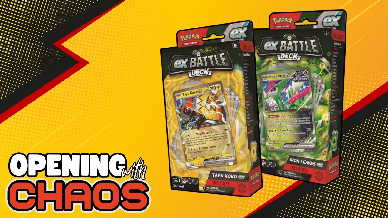 Pok&eacute;mon Iron Leaves ex & Tapu Koko ex Battle Deck | OPENING