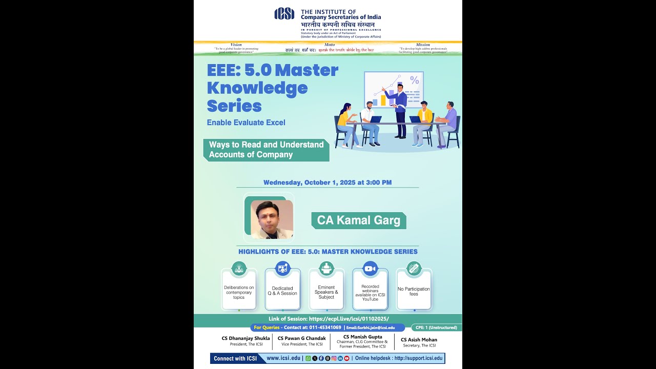 Live Webinar on Ways to Read and Understand Accounts of Company