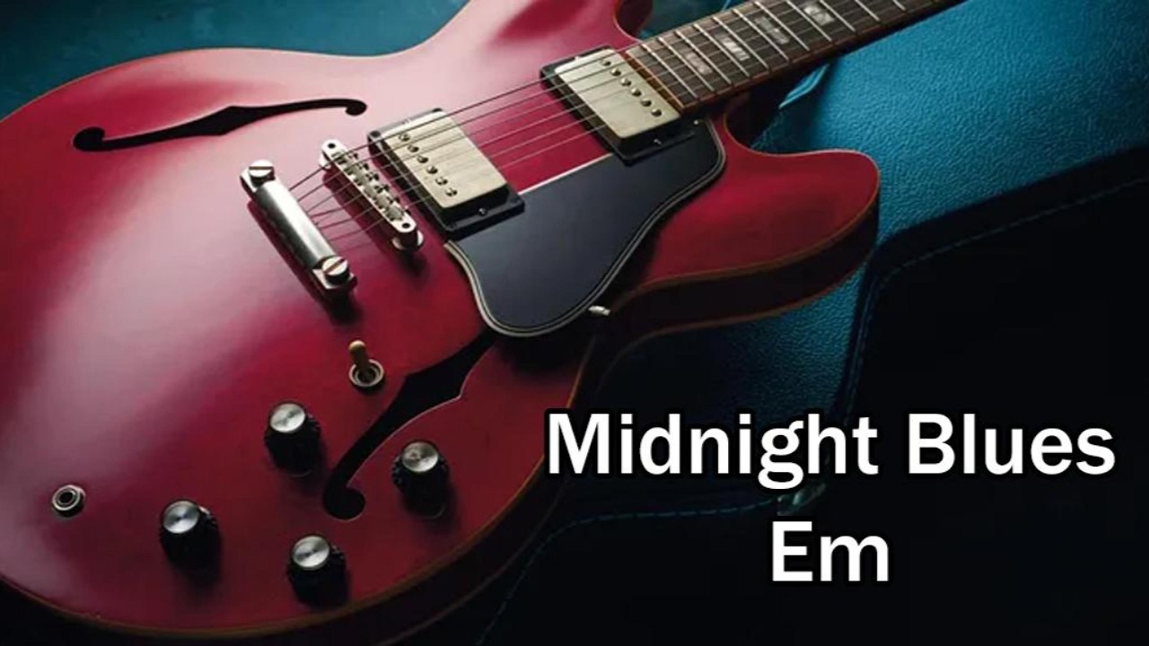 Midnight Blues in Em – Slow Blues Guitar Backing Track for Practice