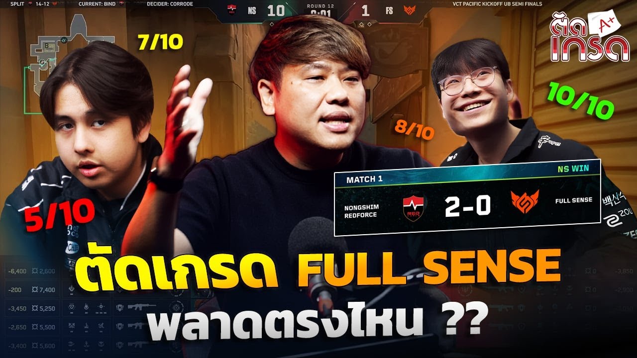 ตัดเกรด FULL SENSE พลาดท่าแพ้ Nongshim RedForce 2-0 | VCT Kickoff 2026