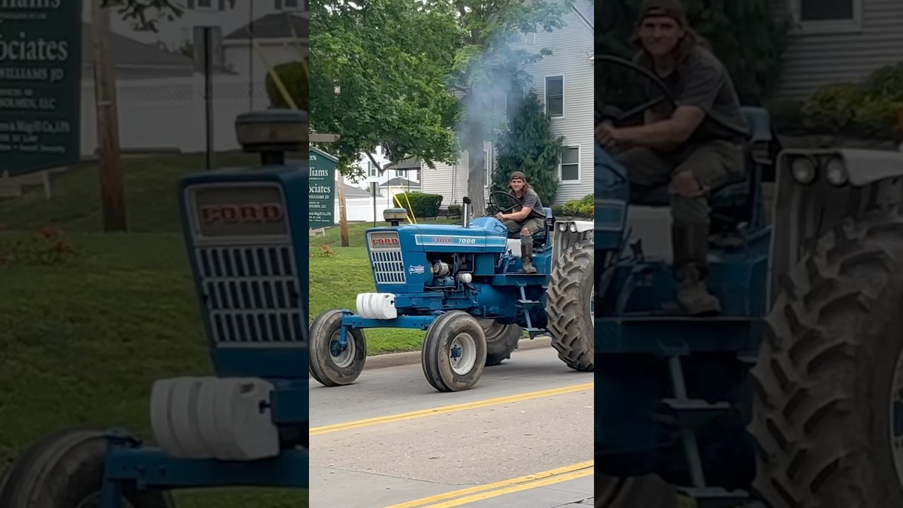 A tractor rolling coal and a dirtbike being a dirtbike #supercruise #ford #dirtbike