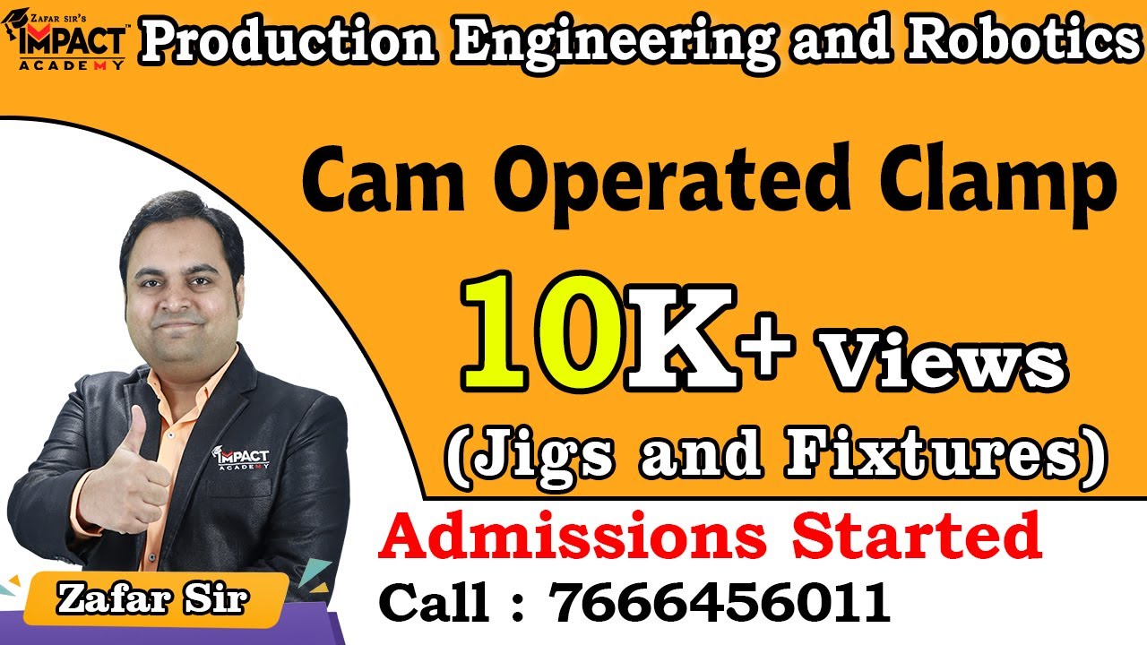 Cam Operated Clamp | Jigs and Fixtures | Production Engineering and Robotics #engineering #gate