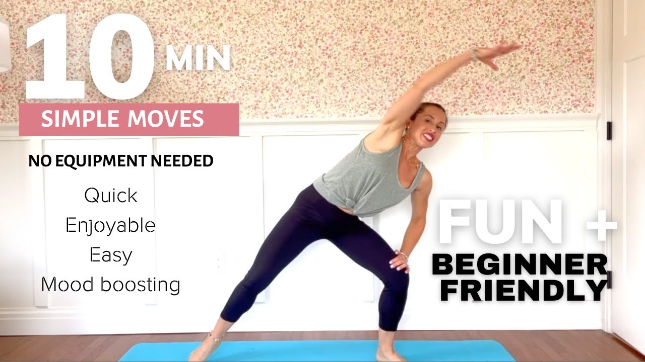10 Minute Workout- Simple Basic Moves to feel great!  *Beginner friendly/follow along!