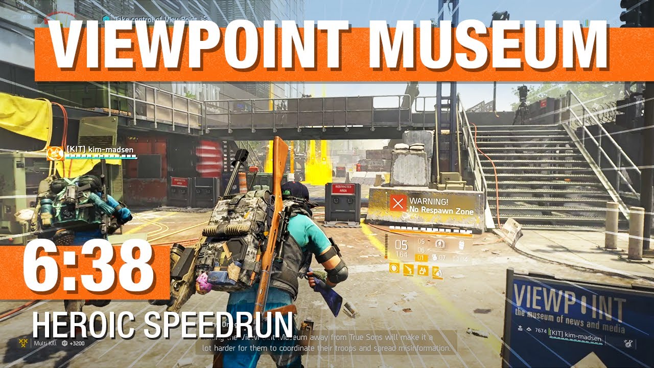 Division 2 Speedrun - Viewpoint Museum Heroic 6:38