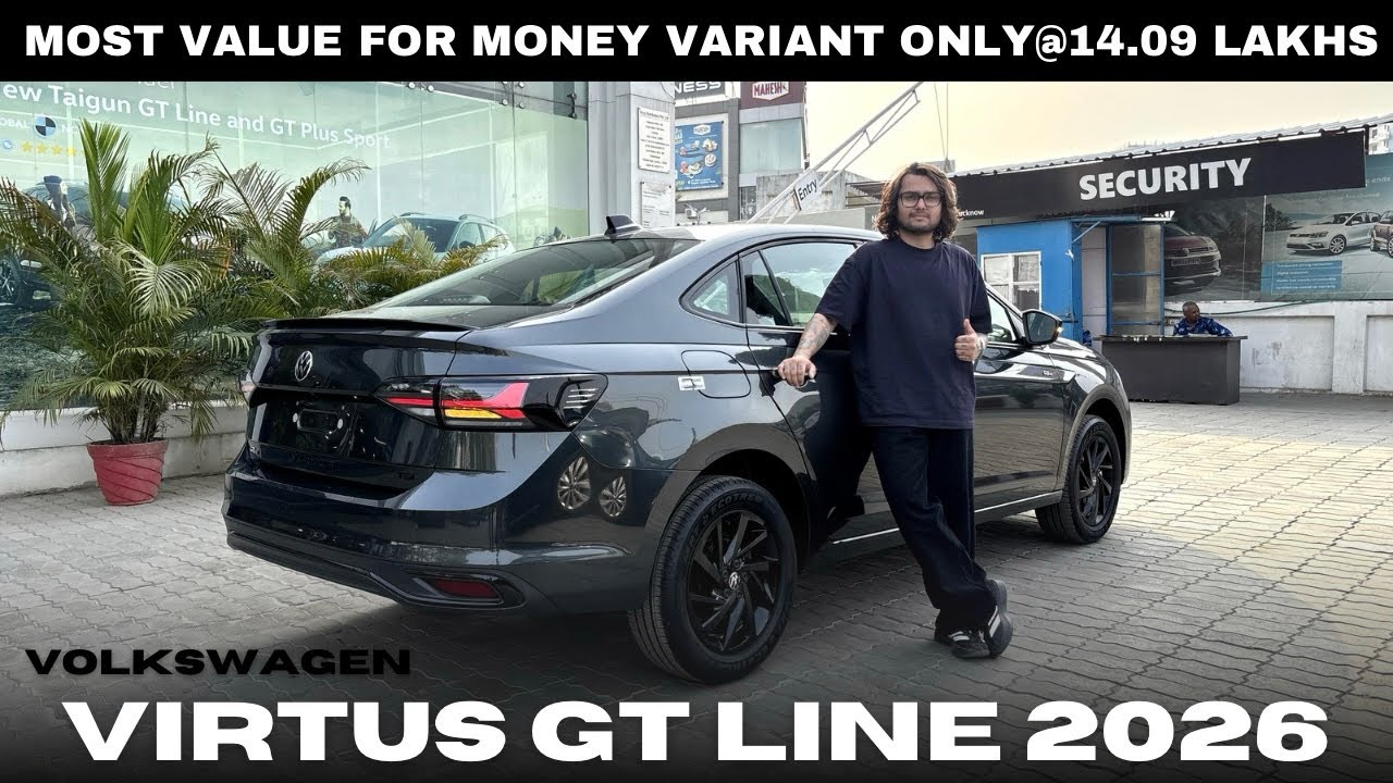 Volkswagen Vitus GT Line 2026 | MOST VFM VARIANT ONLY@14.09 LAKHS | Full review 😍🔥