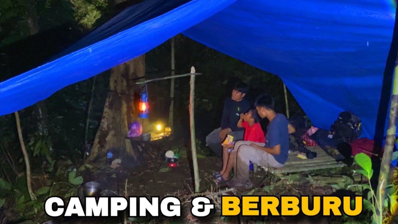 camping bersama dekat air terjun 🌊 ,Berburu & Menikmati makan alam 😬