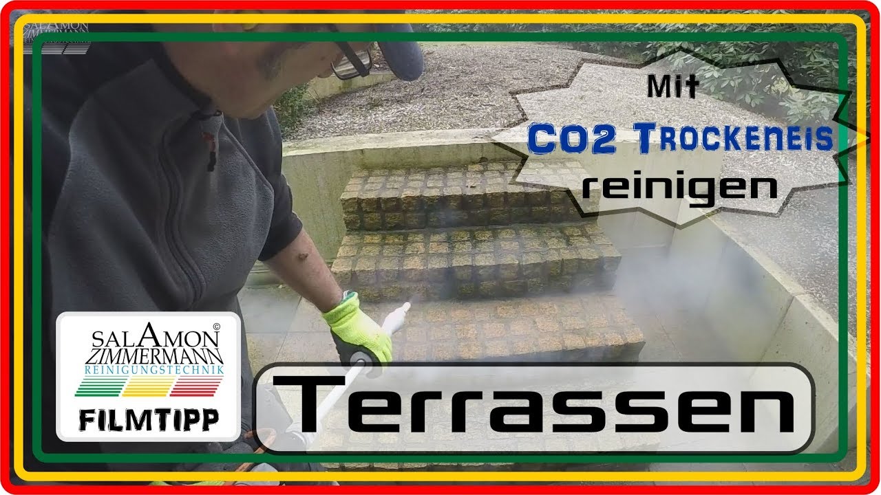 Mit Trockeneis eine Terrasse reinigen. WARUM?