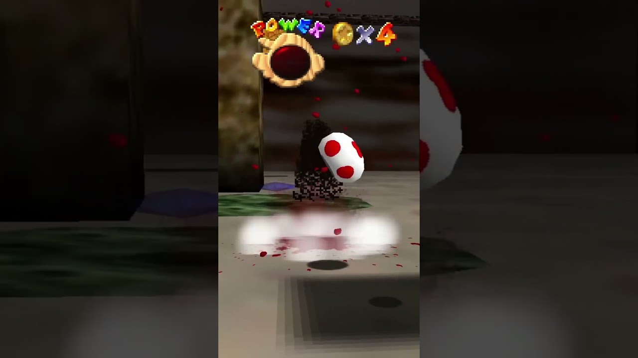 LITTLE TOAD EXPLODES💥#sm64 #mario #supermariobros #shorts #memes #funnyshorts  #gaming #supermario
