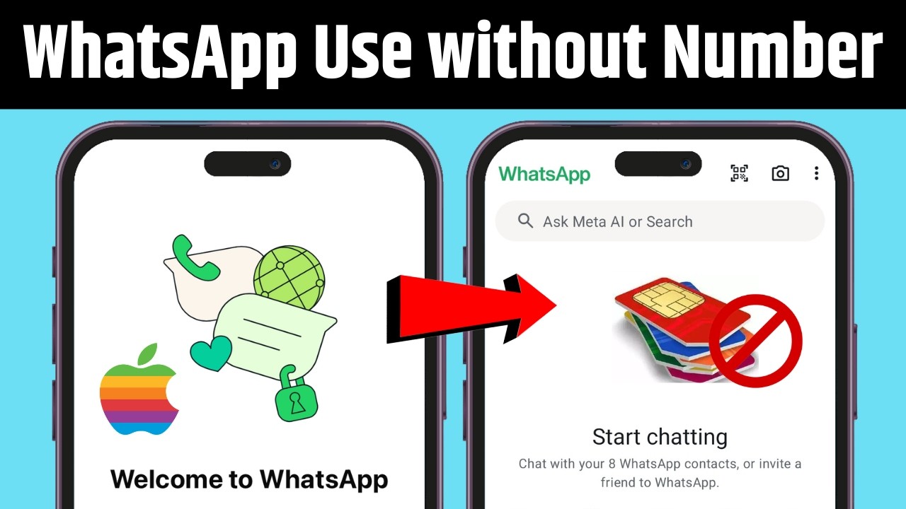 How to Use WhatsApp without Mobile Number | Bina Number Ke WhatsApp Kaise Chalaye | WhatsApp Login✅