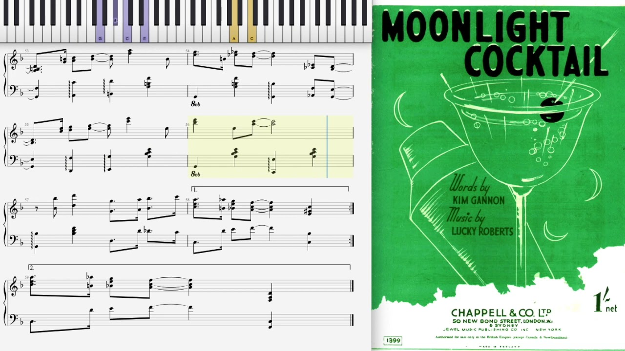 Moonlight Cocktail by Luckey Roberts (1942, Jazz piano)