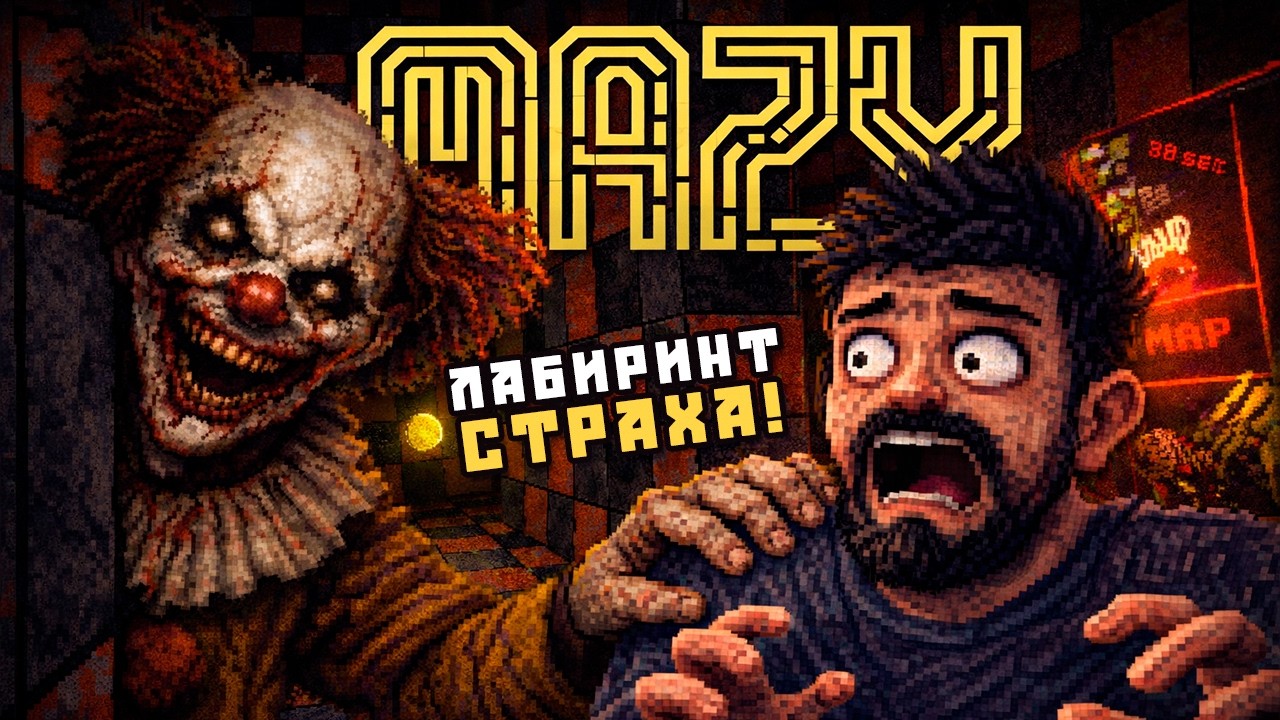 ЧАС В ЛАБИРИНТЕ С КЛОУНАМИ! 🤡 Выживание в MAZY (1)