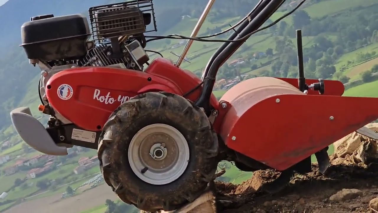 Preparé mi invernadero con este mini-motocultor