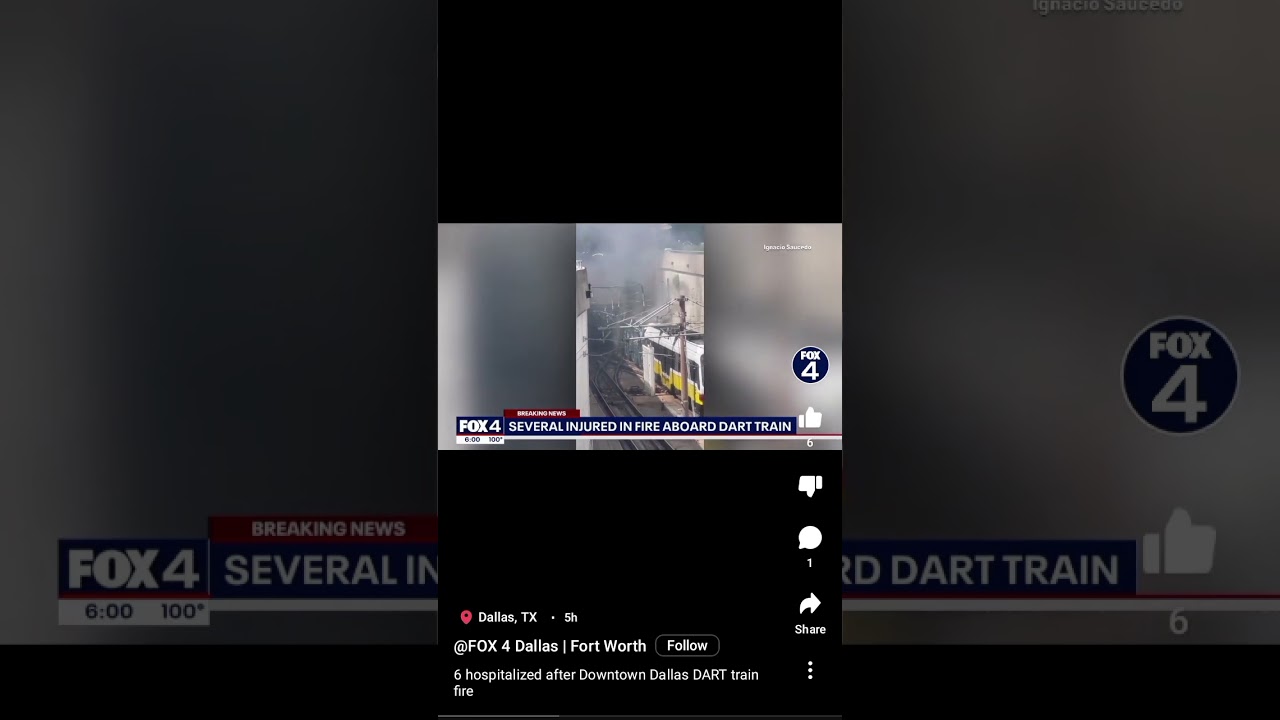 6 Hospitalized as Dallas @DARTDallas Train Engulf in flames in tunnel 😳#breakingnews #dallas