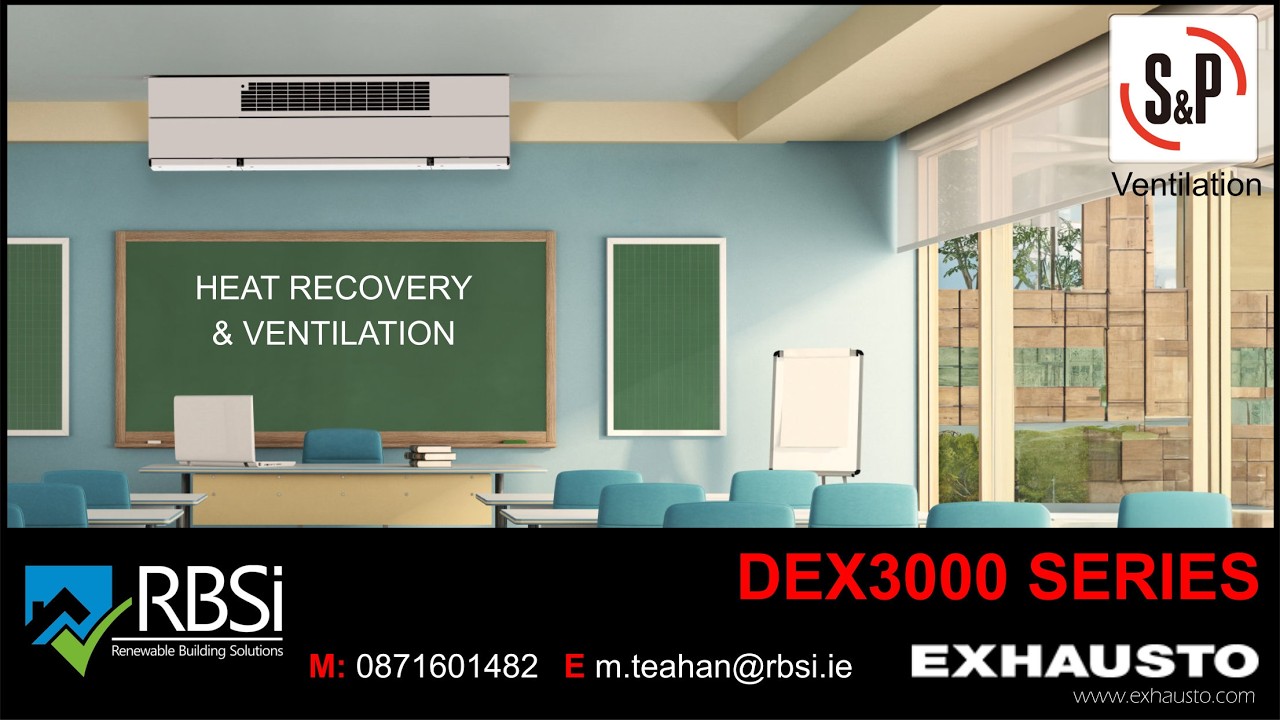 Exhausto DEX3000 Series - De-centralised Heat Recovery Ventilation Units