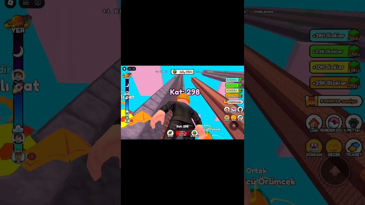 Roblox'ta kule oyunu oynadım 