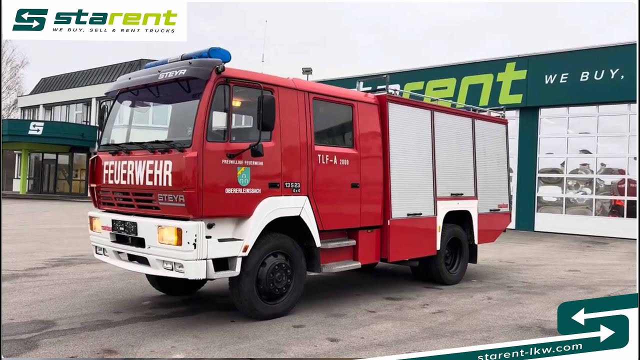 verkauft - Steyr 13S23 4x4 Feuerwehrauto, 2.000 Liter Wassertank, LKW25009, www.starent-lkw.com