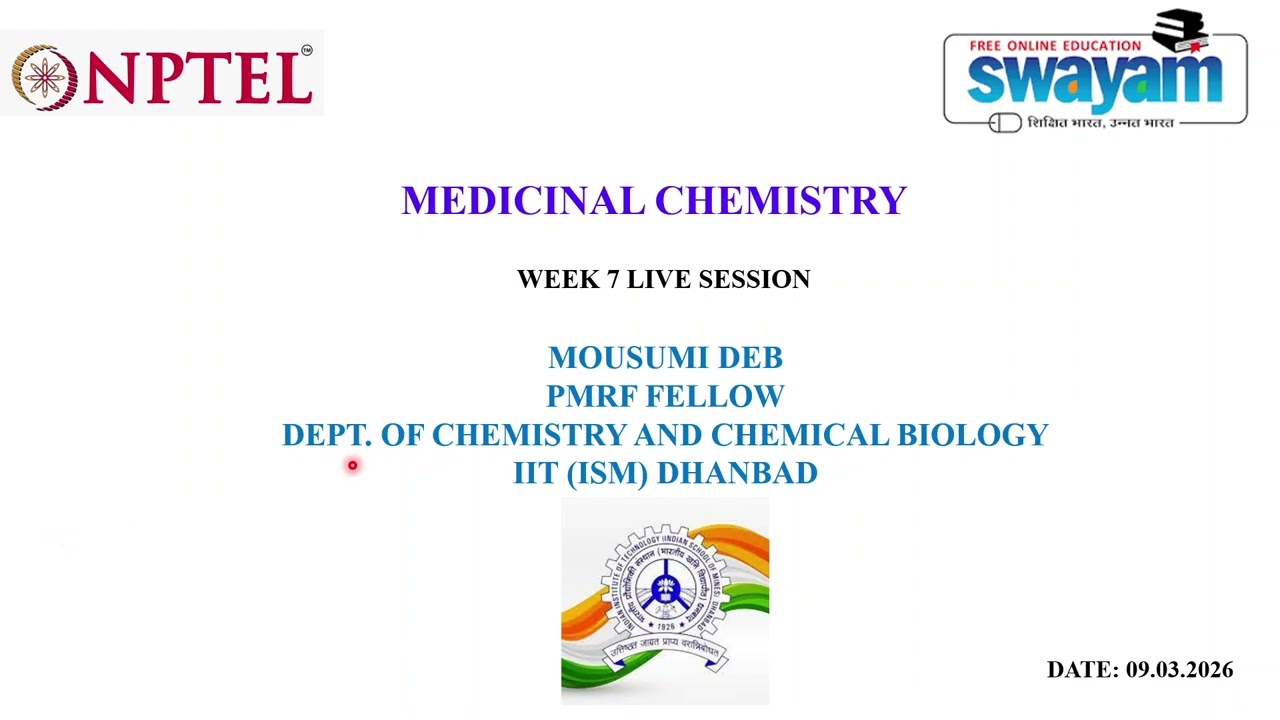 Week 7: Medicinal Chemistry (Jan 2026)