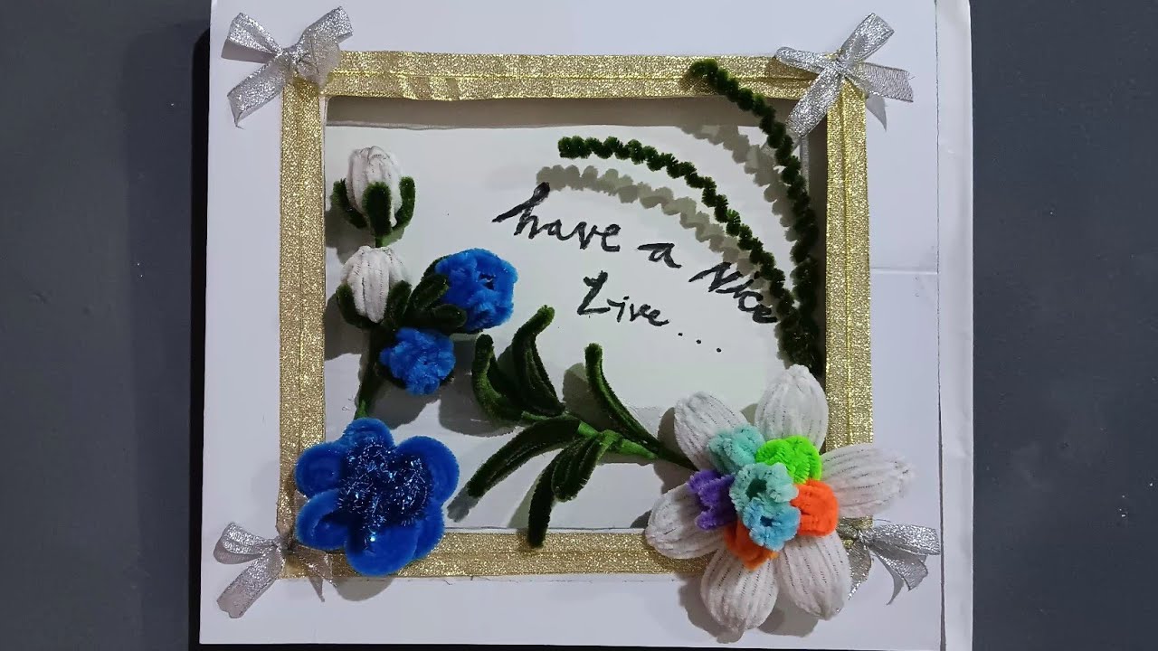 DIY || HOW TO MAKE A BEAUTIFUL HANGING WALL DECORATION USING PIPE CLEANER 