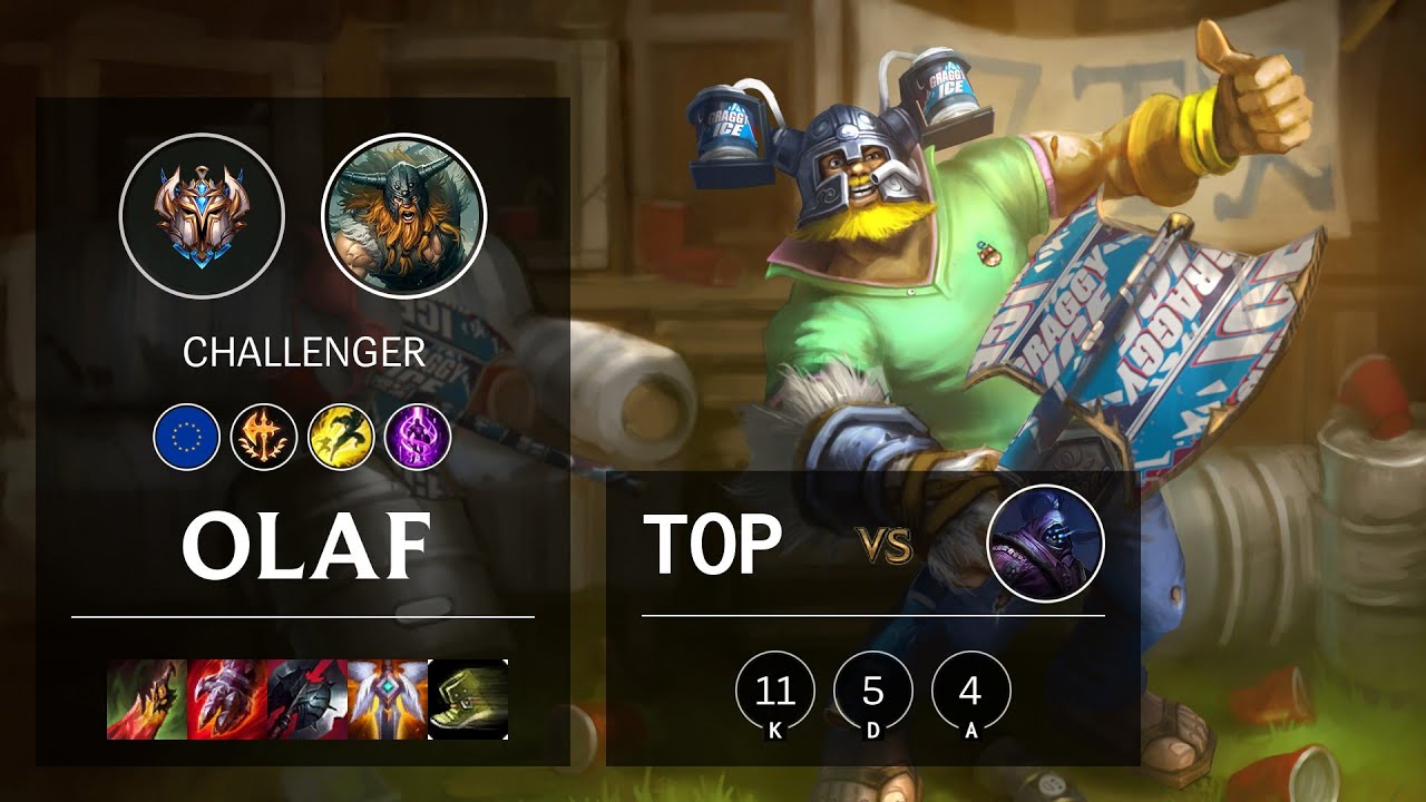 Olaf Top vs Jax - EUW Challenger Patch 10.16