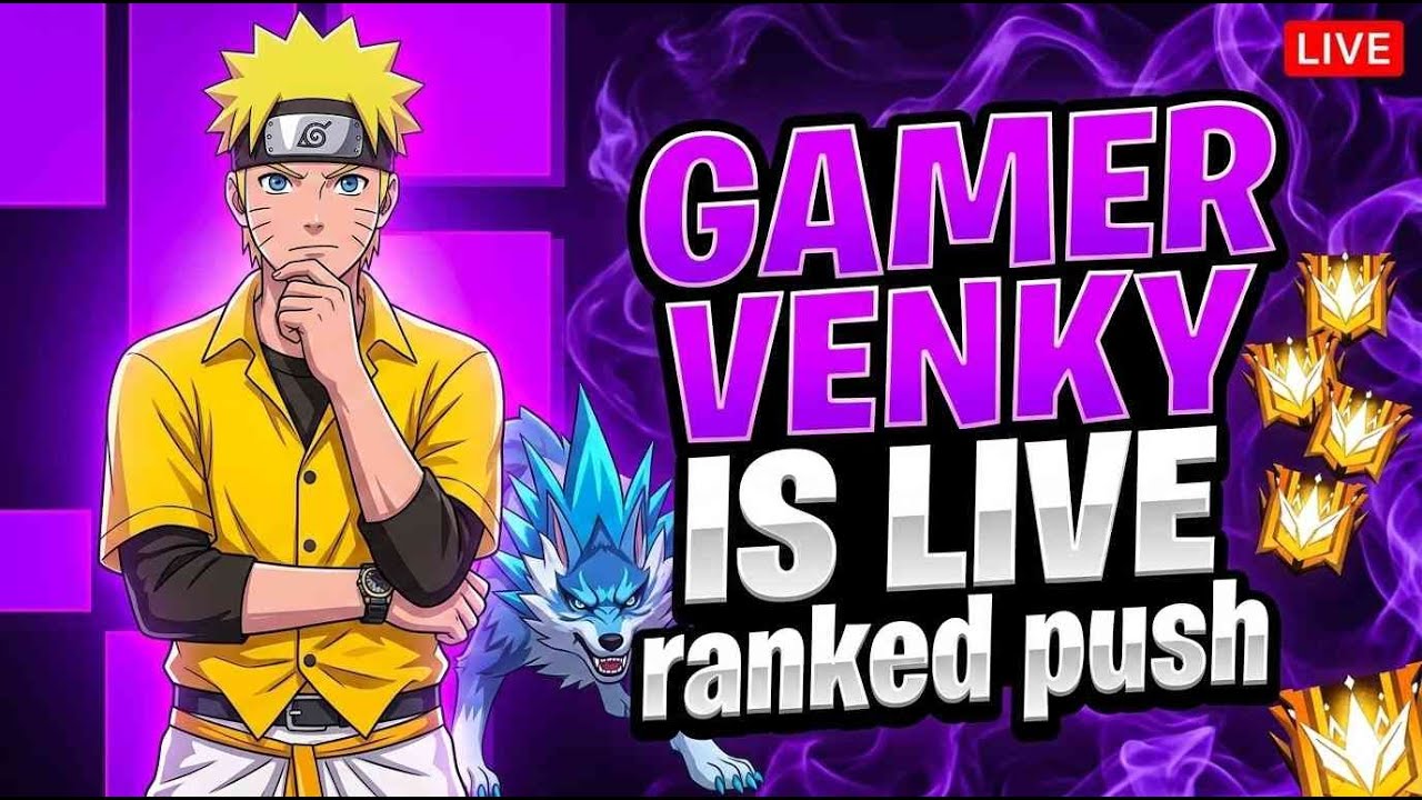 5K GOAL REACH PANLAM!🤗 RANK PUSH LIVE🤫 #gamervenky #freefirelive
