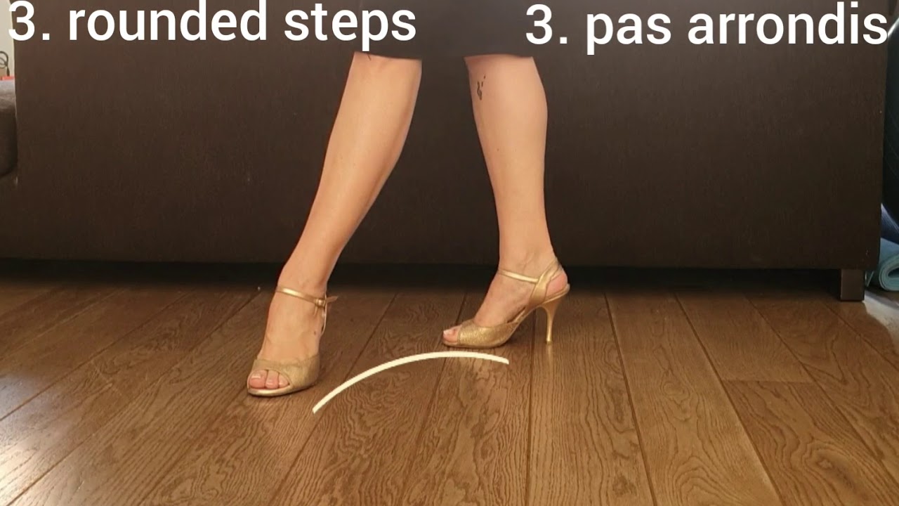 Tango argentino position of the feet