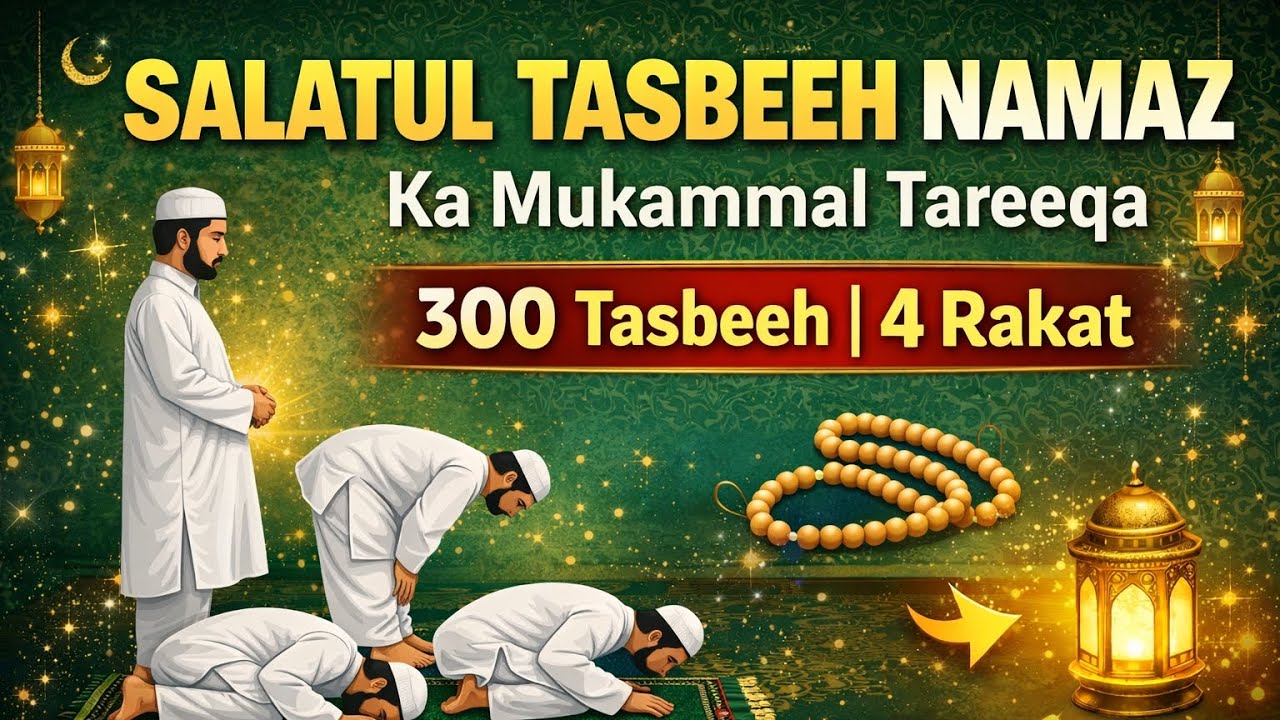 Salatul Tasbeeh Ki Namaz Ka Tareeqa | 4 Rakat 300 Tasbeeh | Step by Step Guide