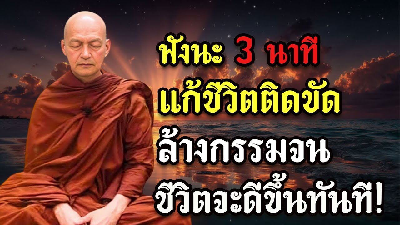 นอนไม่หลับ ฟังธรรมะก่อนนอน กำจัดโรค ชีวิตที่สงบสุขและโชคดี การดับทุกข์อย่างถูกวิธี เริ่มที่ตัวเร