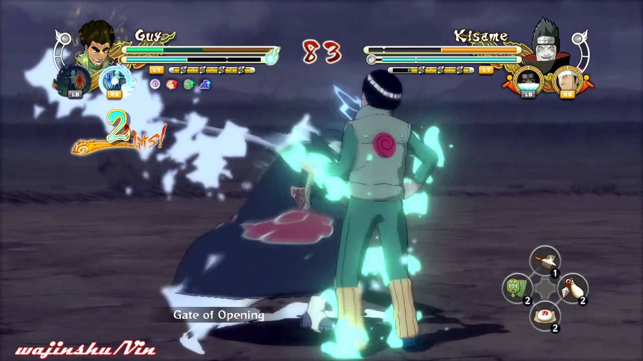 Naruto Ultimate Ninja Storm 3 Guy vs Kisame Gameplay