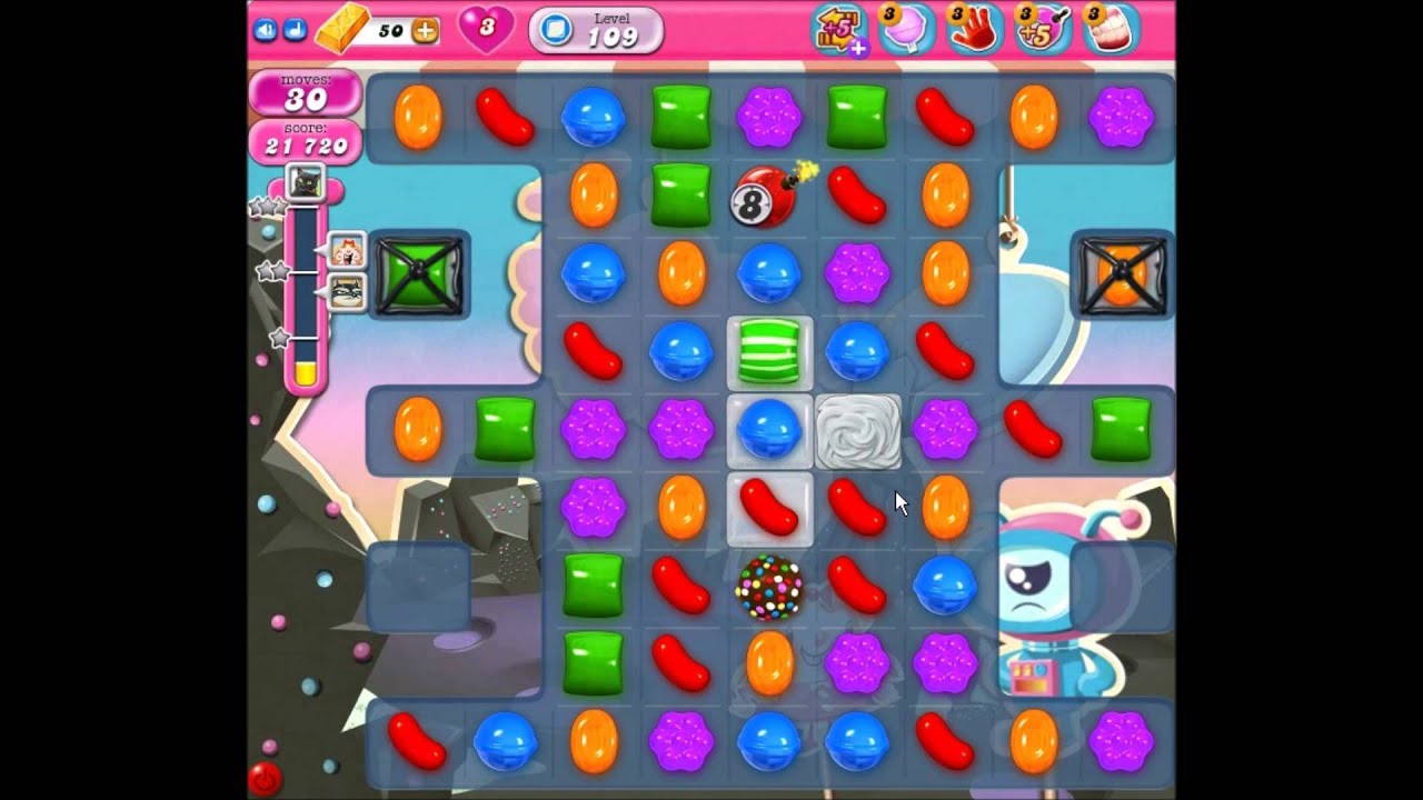 Candy Crush Saga Level 109 - No boosters