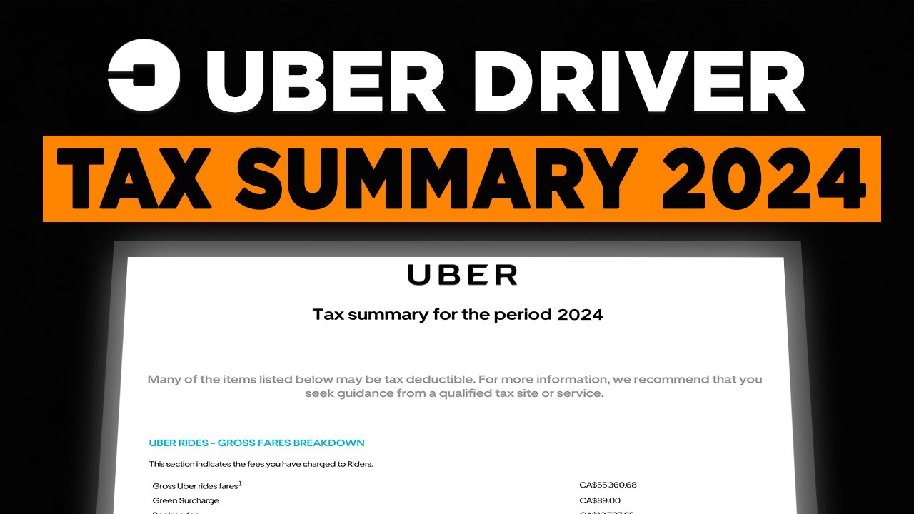 How to Read Uber Tax Summary 2024 in Canada | Calculate Uber Driver Earnings and Deductions