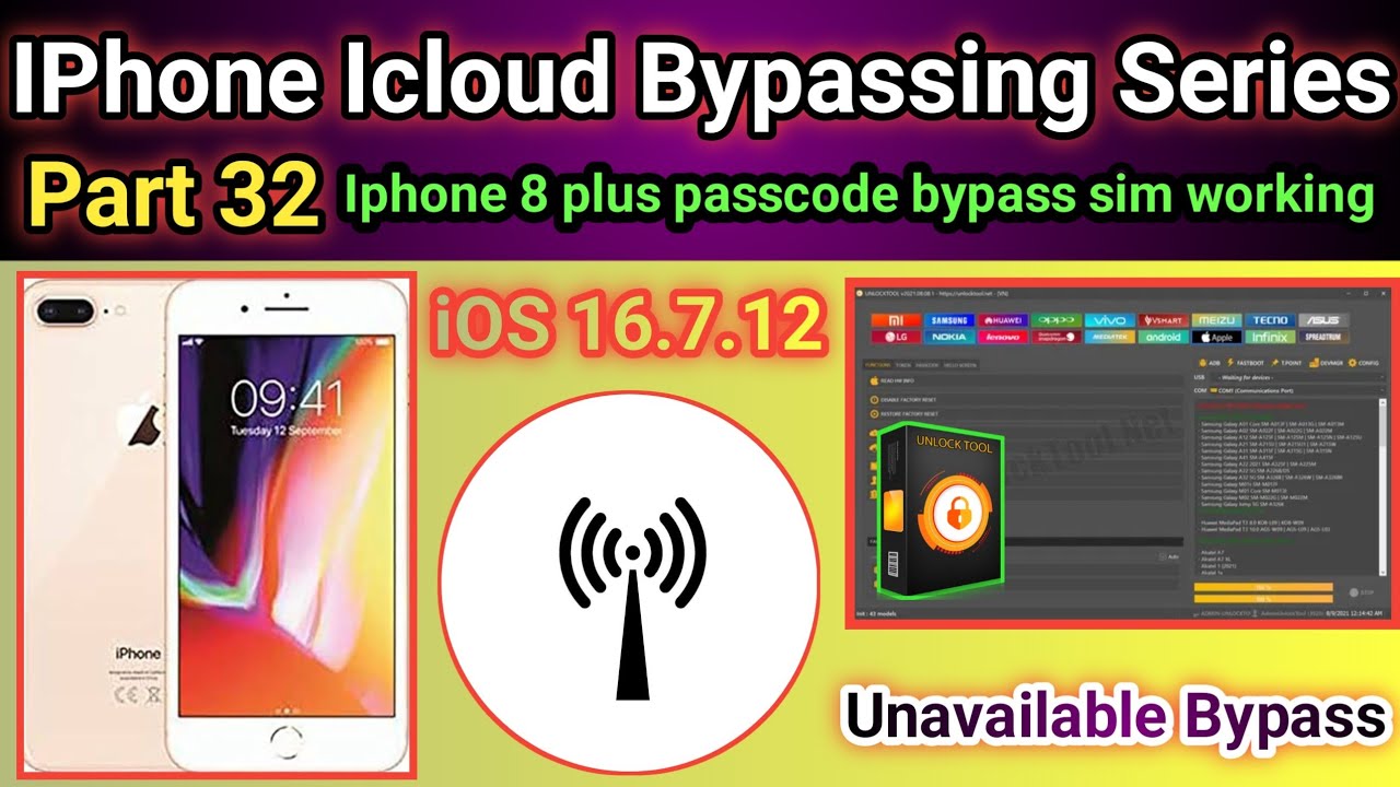 IPhone 8 plus unlock tool passcode bypass with sim working iOS 16.7.12 | Part-32 | 2025