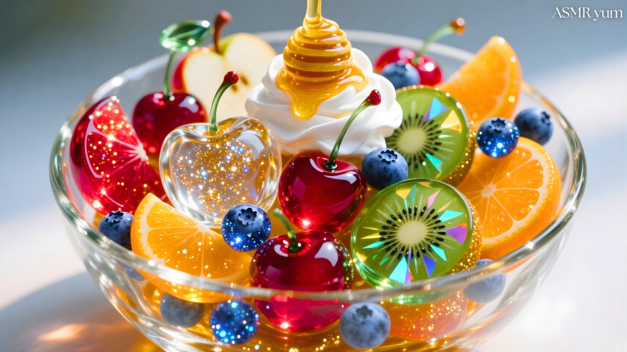 Making a Glass Fruit Salad &mdash; Satisfying ASMR Cooking 🥗✨